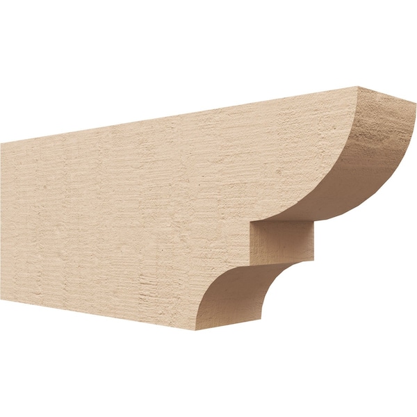 Ekena Millwork 4in. W x 8in. H x 20in. L Ridgewood Woodgrain TimberThane Rafter Tail, Primed Tan RFTUR04X08X20RIDRCPR - main